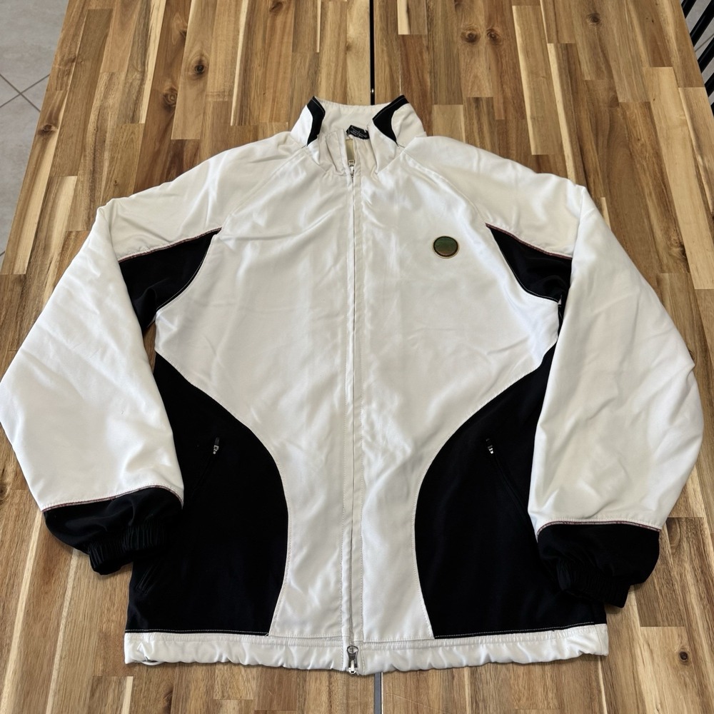 Vintage Jordan Jacket Mens S White Black He Got Game Baggy Hologram Logo Y2K